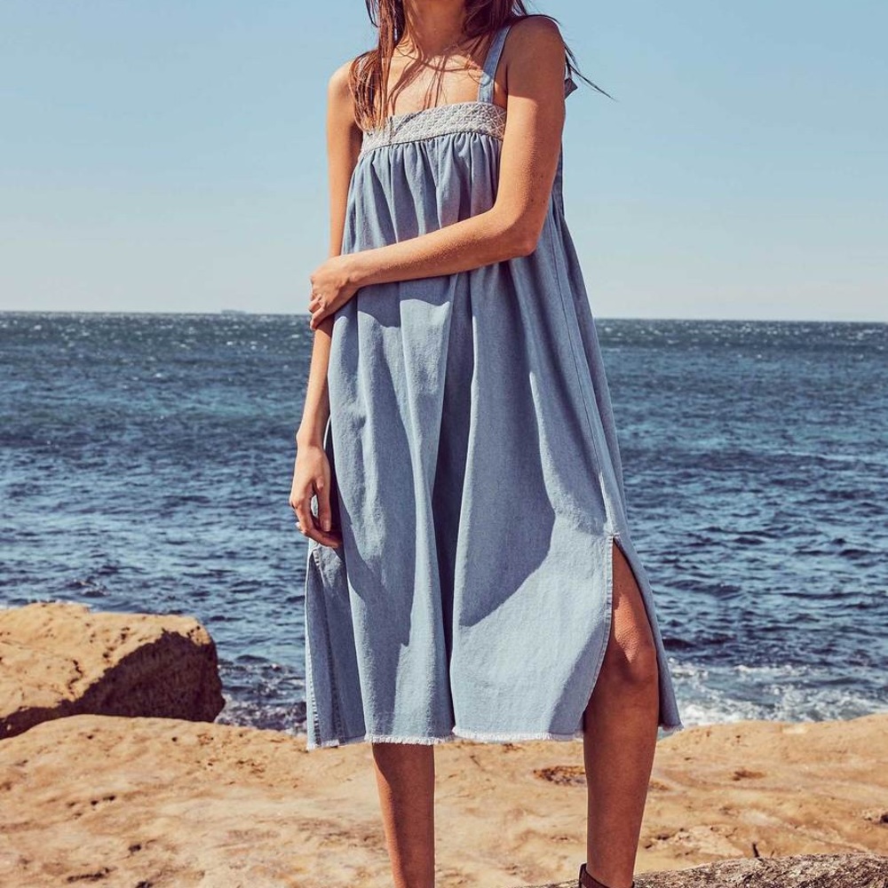 Auguste - Tara Midi Dress Chambray Blue